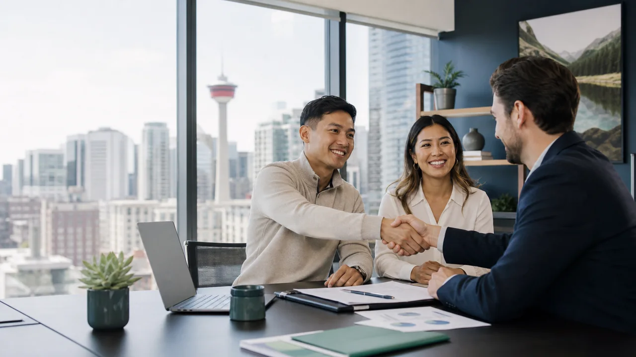 Calgary entrepreneurs completing an Alberta business incorporation process