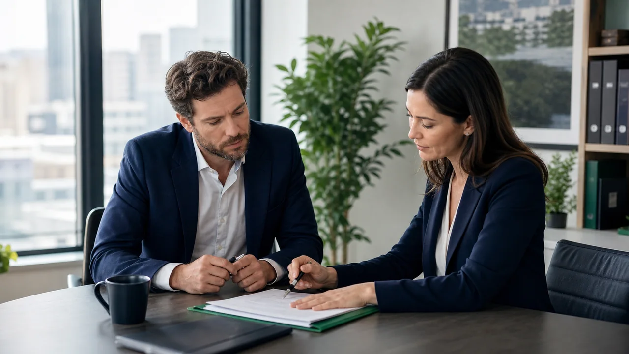 Incorporated consultant and accountant reviewing a Canadian service contract